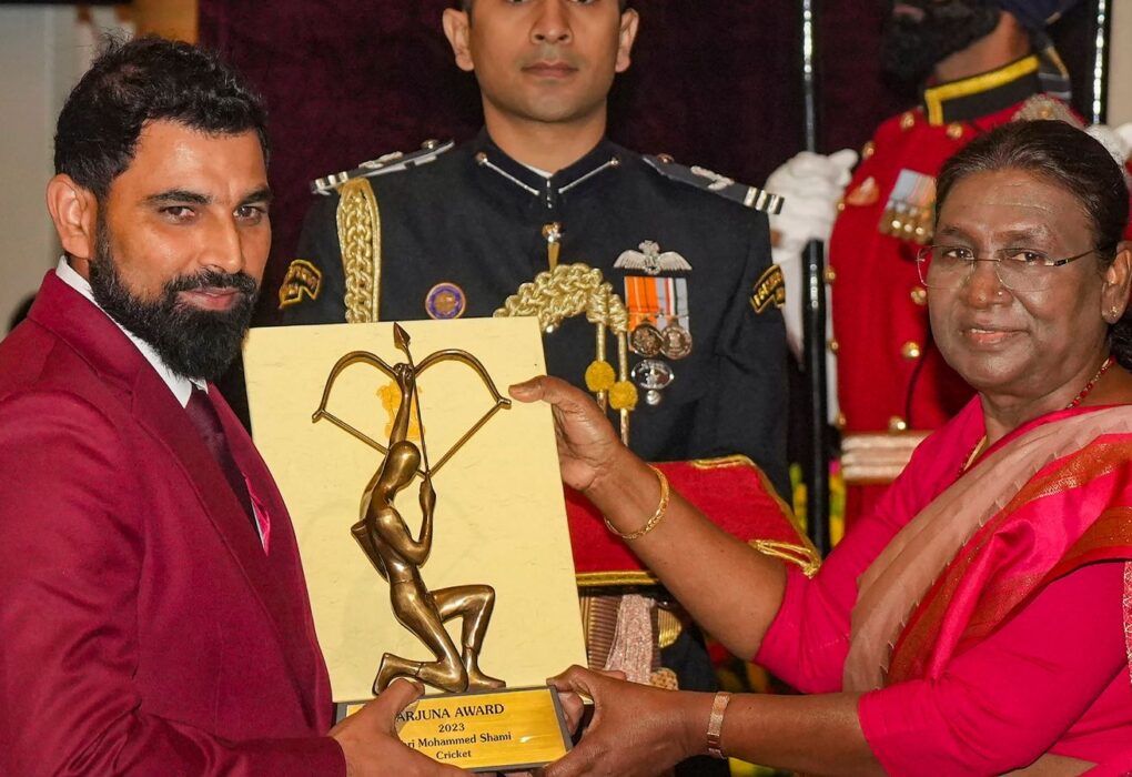 Mohammad Shami Honored with Arjuna Award by President Murmu